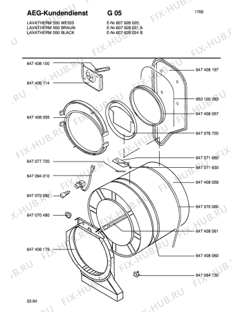 Схема №1 LTH5400-W S с изображением Криостат для стиральной машины Aeg 8996470941304